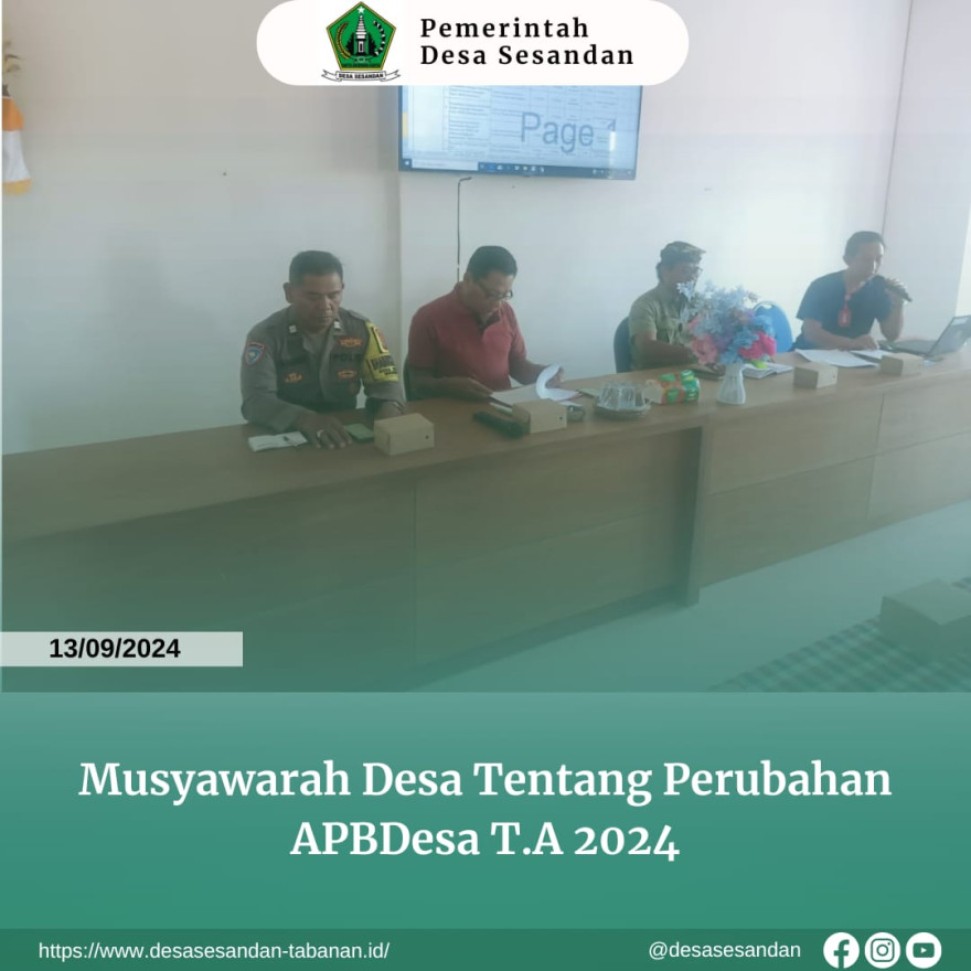 Musyawarah Desa Tentang Perubahan APBDesa T.A 2024